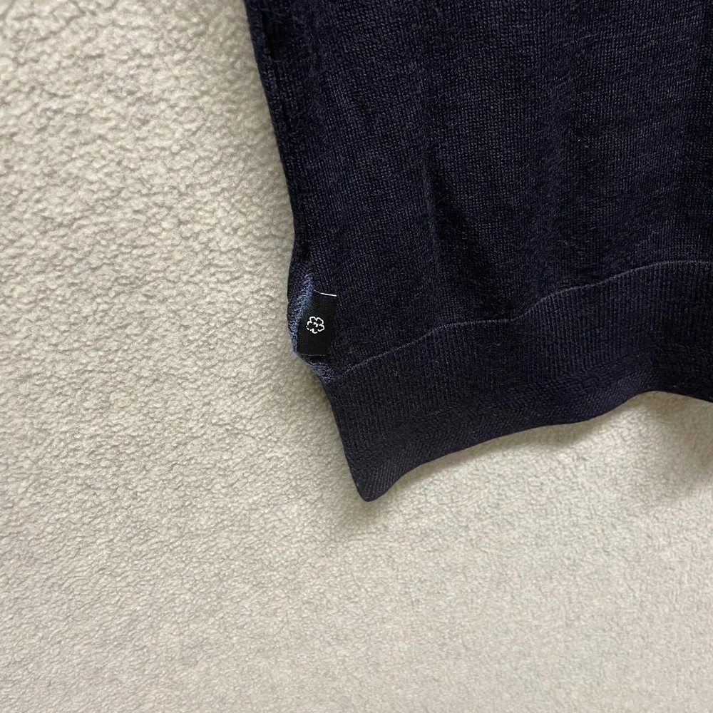 Ted Baker London Mens Pullover Sweater Navy Crew Neck Comfy Long Sleeve 6 US 2XL